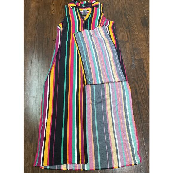 NWT! Torrid Button Front Multi Stripe Maxi Dress V-Neck Size 2/2X(18-20) *FLAW* - Picture 5 of 8